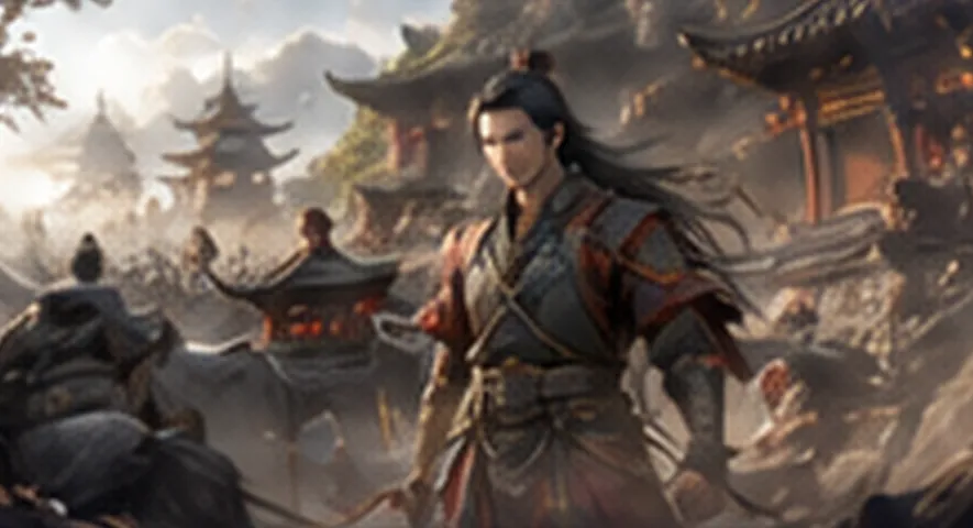 AI 漫剧画面：新国风武侠